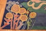 Left corner vintage Swedish rug designed by Corneille 45797 Nazmiyal collection