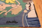 Corner vintage Swedish rug designed by Corneille 45797 Nazmiyal collection