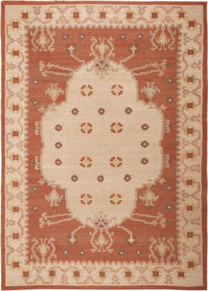 Vintage Swedish Flat Woven Area Rug #45788 by Nazmiyal Antique Rugs
