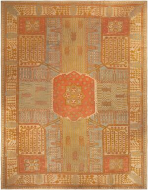 Antique Oushak Rug 44442 Nazmiyal Antique Rugs