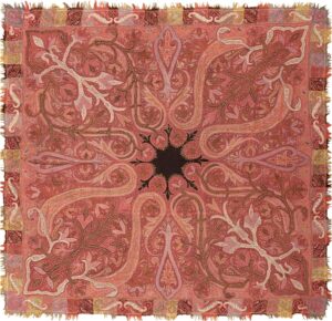 Square Antique Indian Shawl #45821 by Nazmiyal Antique Rugs