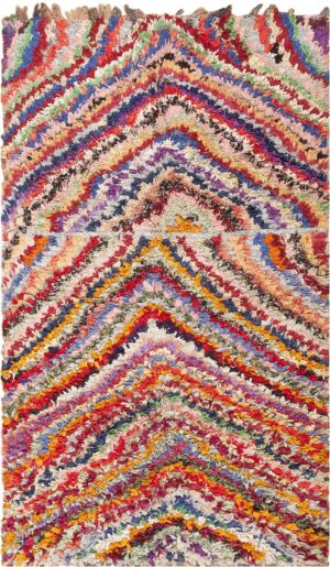 Vintage Moroccan Boucherouite Rug #45825 by Nazmiyal Antique Rugs
