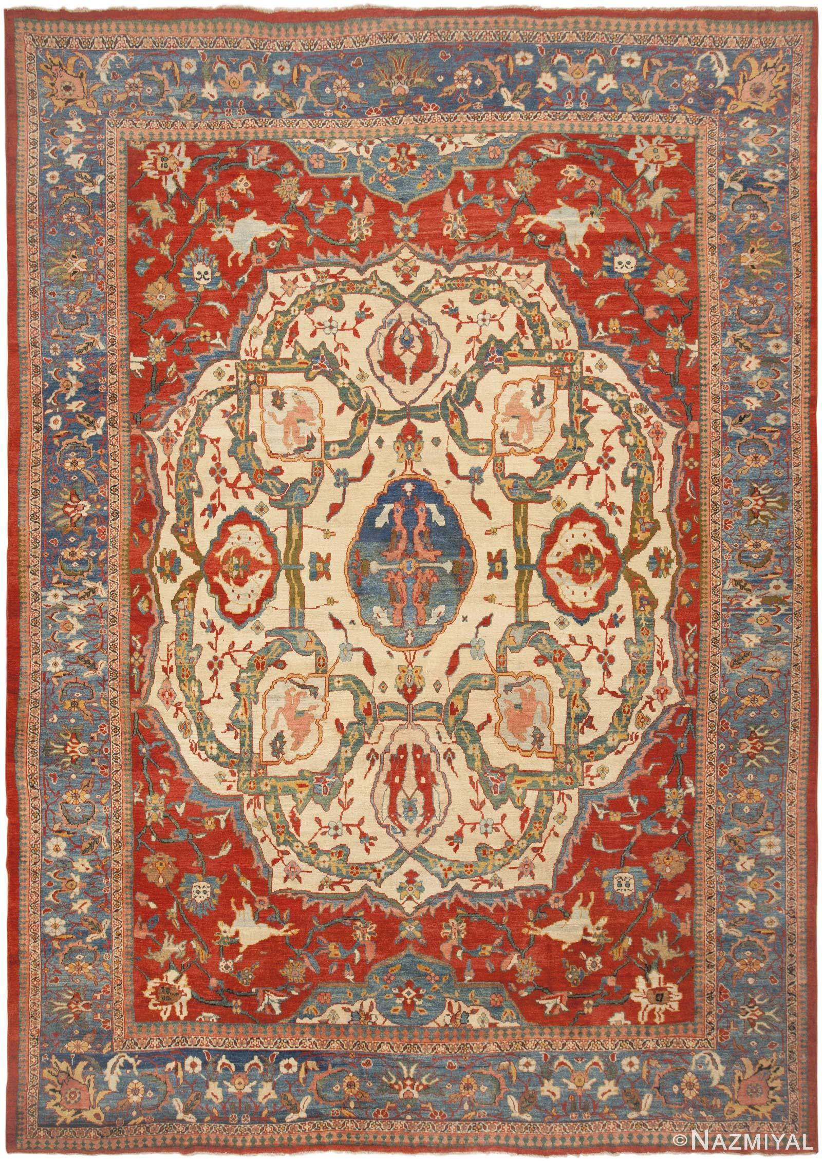 Antique Ziegler Sultanabad Rug #45437 by Nazmiyal Antique Rugs