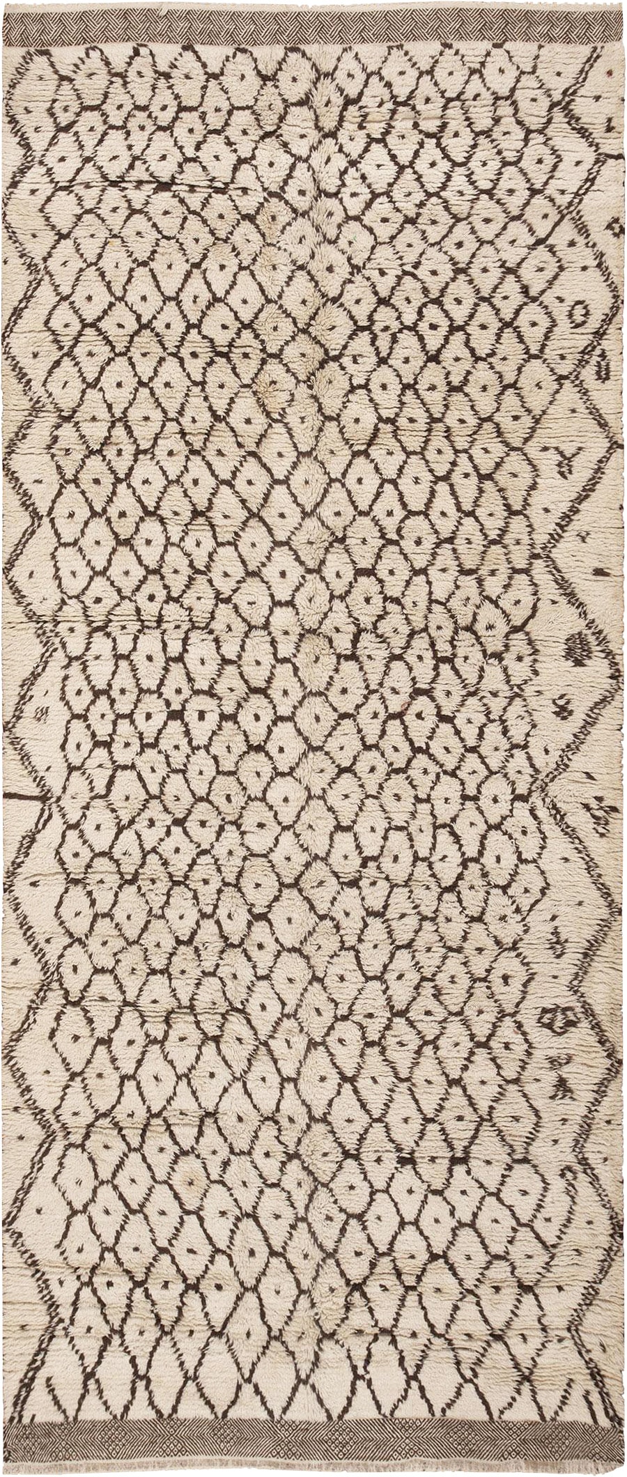 Beni Ourain Vintage Moroccan Wool Area Rug 46021 Nazmiyal Antique Rugs