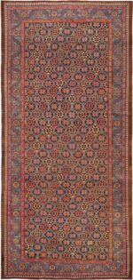 Tribal Antique Persian Bakshaish Gallery Rug #45892 by Nazmiyal Antique Rugs