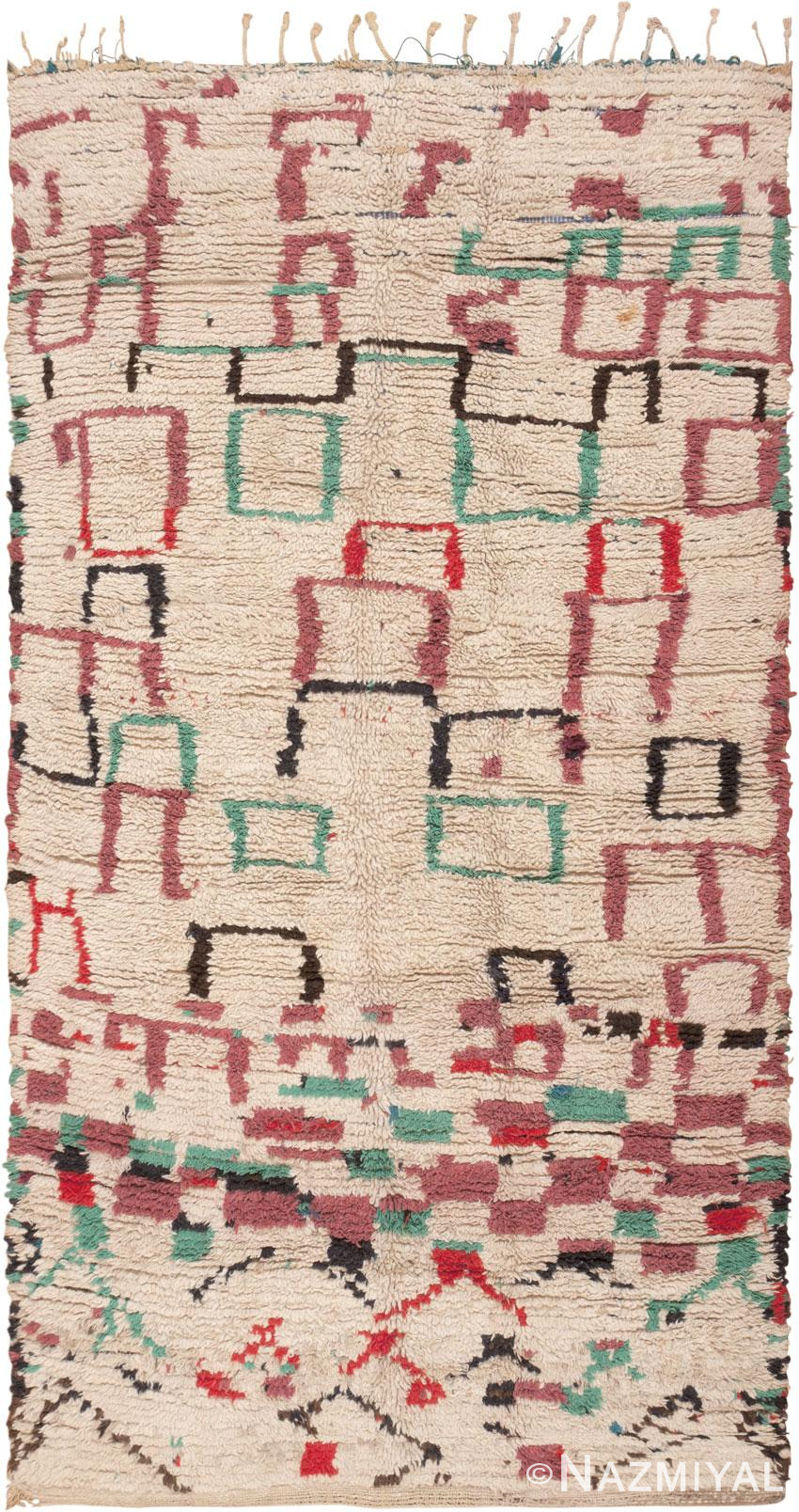 Vintage Moroccan Mid Century Modern Rug 46012 by Nazmiyal Antique Rugs
