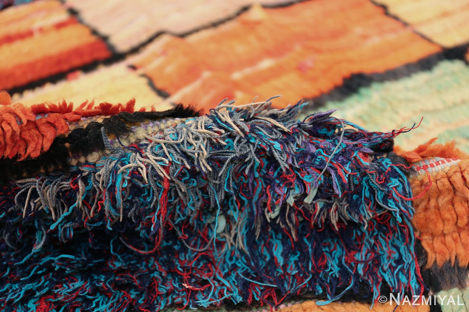 Vintage Moroccan Rug 45980 Colorful Pile Nazmiyal