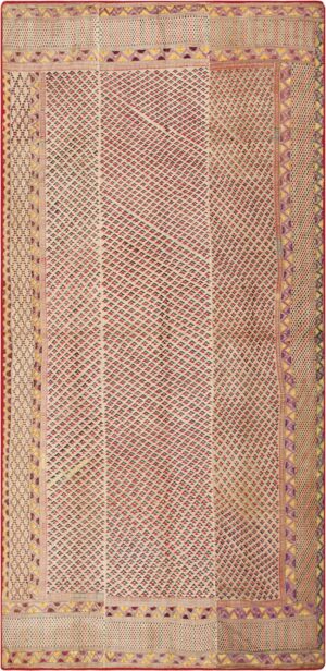 Antique Indian Embroidery Bed Cover #46128 by Nazmiyal Antique Rugs