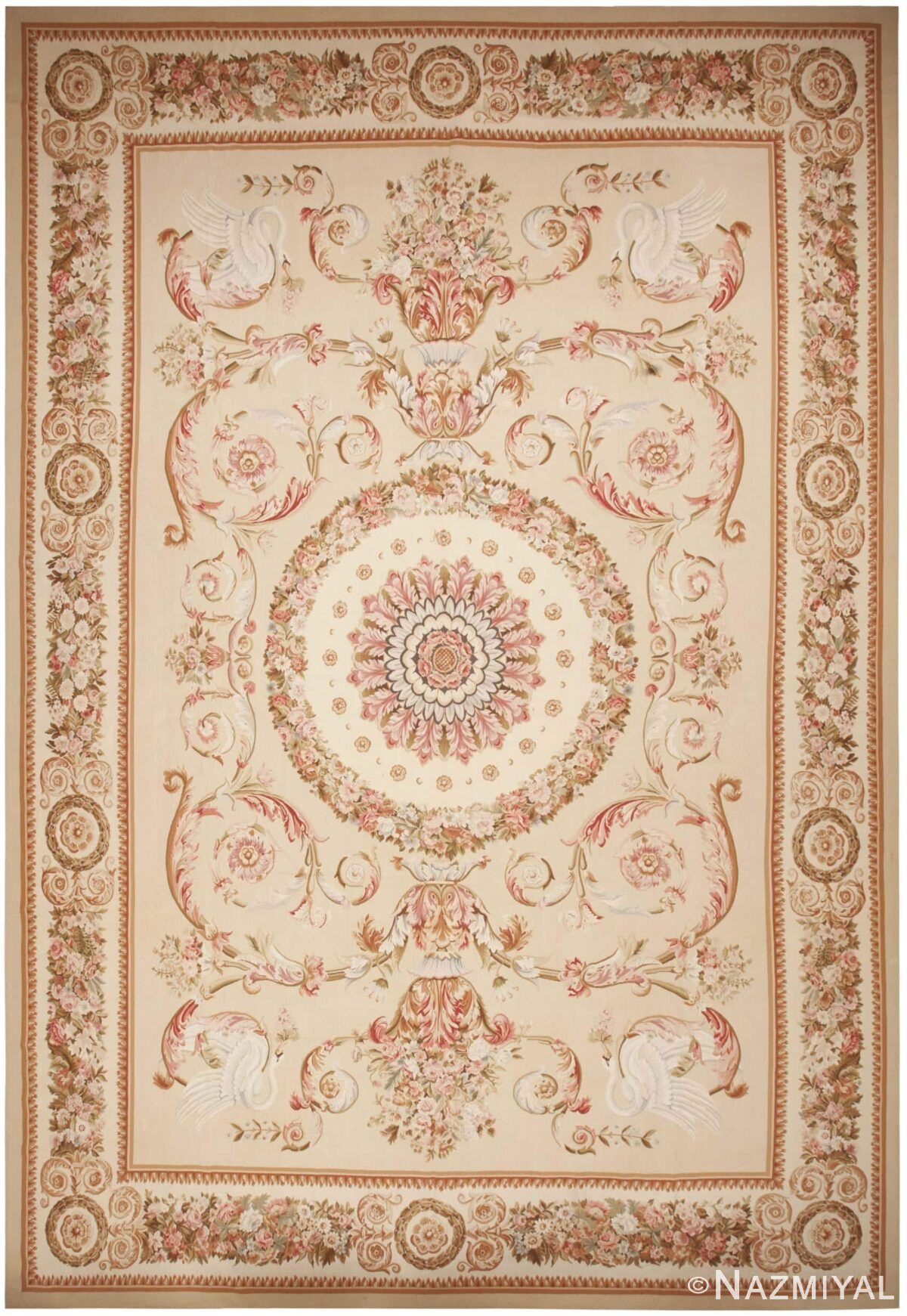 Modern Aubusson Rug 44693 Detail/Large View