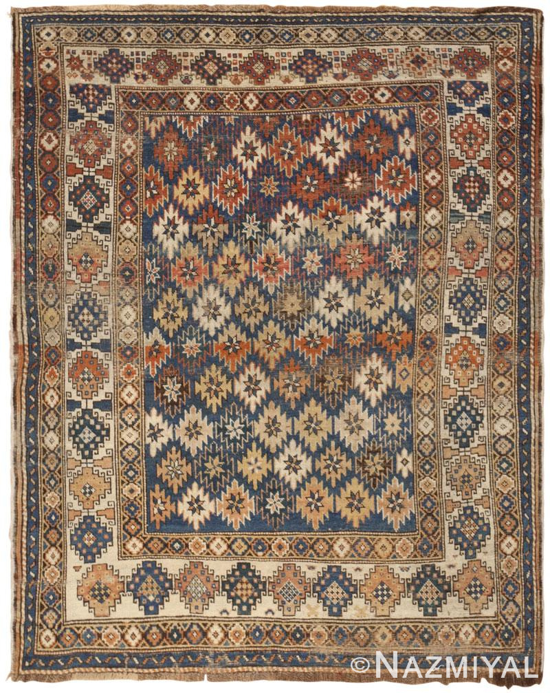 Blue Tribal Antique Caucasian Shirvan Rug 46111 Nazmiyal Antique Rugs