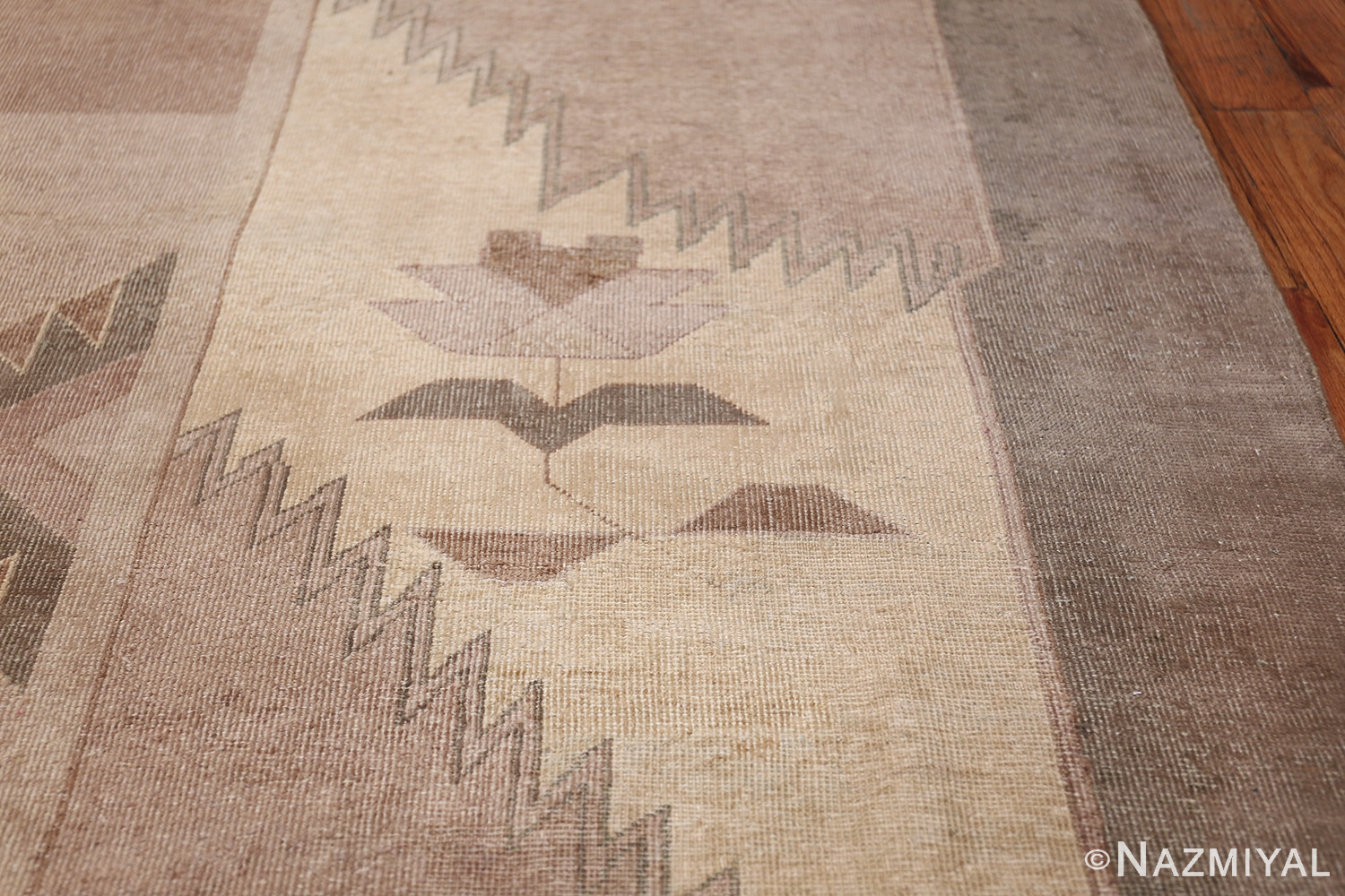 Large Oversized Geometric Art Deco Indian Vintage Rug 44926 Border Flower Nazmiyal