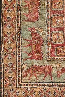 Detailed Image of The Pazyryk - The Oldest Carpet In The World The Oldest Carpet In The World - The Pazyryk