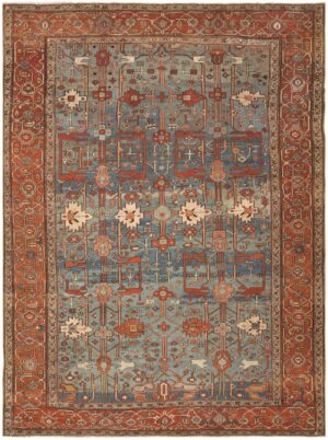 Antique Heriz Rug 44433 Detail/Large View