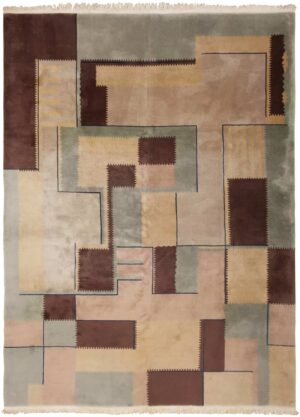 Vintage Chinese Deco Rug 46232 Detail/Large View