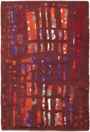 Vintage Swedish Rya Rug 46235 Detail/Large View