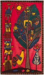 Vintage Stig Lindberg Velvet Print 46237 Nazmiyal