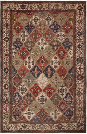 Antique Bakhtiari Rug 46294 Detail/Large View