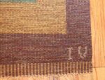 flat woven vintage swedish kilim rug 46238 signature Nazmiyal