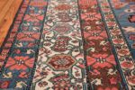 Oversized Blue Antique Persian Malayer Geometric Rug 45761 Border Design Nazmiyal