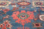 Oversized Blue Antique Persian Malayer Geometric Rug 45761 Central Leaf Nazmiyal