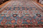 Oversized Blue Antique Persian Malayer Geometric Rug 45761 Whole Design Nazmiyal