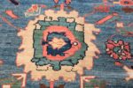 Oversized Blue Antique Persian Malayer Geometric Rug 45761 Yellow Leaf Nazmiyal