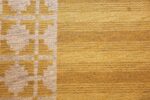 vintage swedish double sided kilim 46208 yellow design Nazmiyal