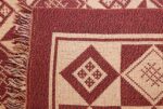 vintage swedish double sided kilim 46211 cream back Nazmiyal