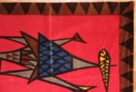 vintage velvet print scandinavian rug by stig lindberg 46237 corner Nazmiyal