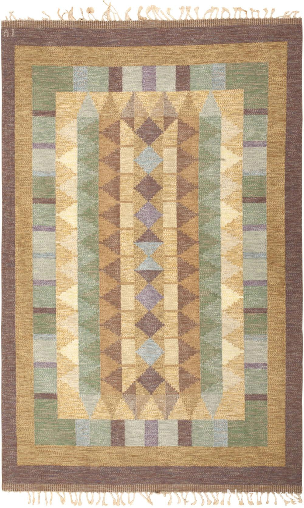 Vintage Swedish Kilim 46238 Detail/Large View