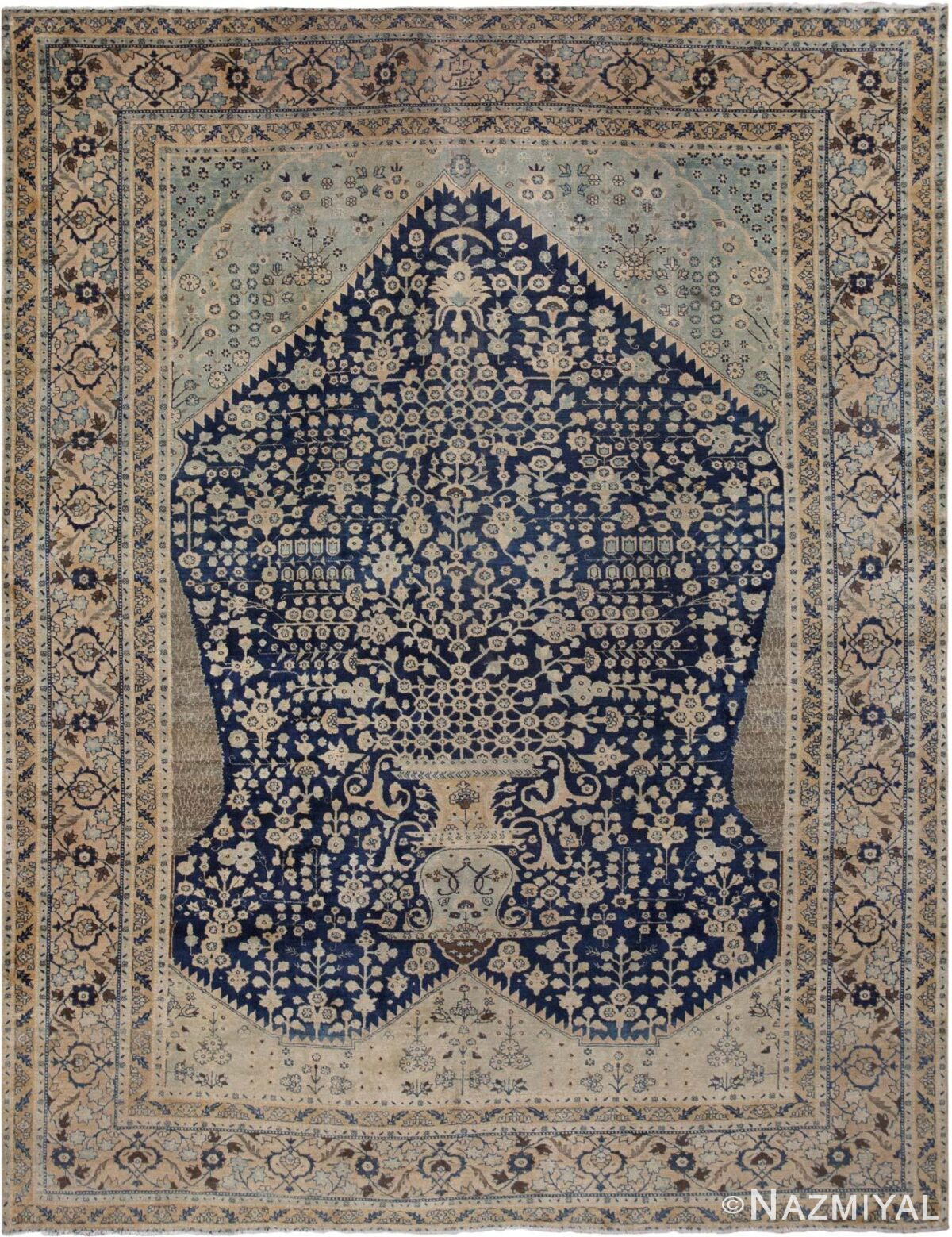 Antique Tabriz Persian Rug 46255 Nazmiyal Antique Rugs