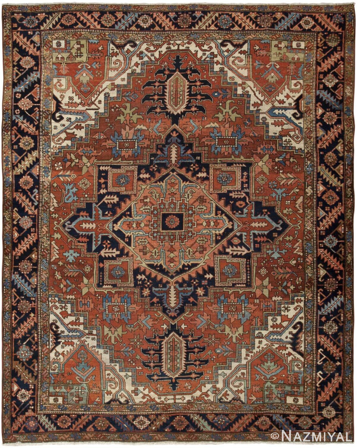 Antique Heriz Rug 46278 Detail/Large View