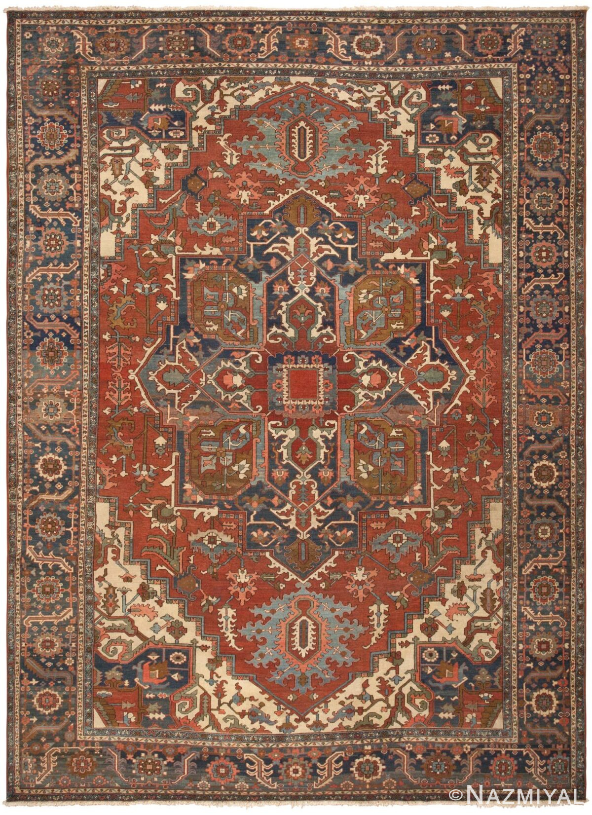 Antique Serapi Rug 46280 Nazmiyal Antique Rugs