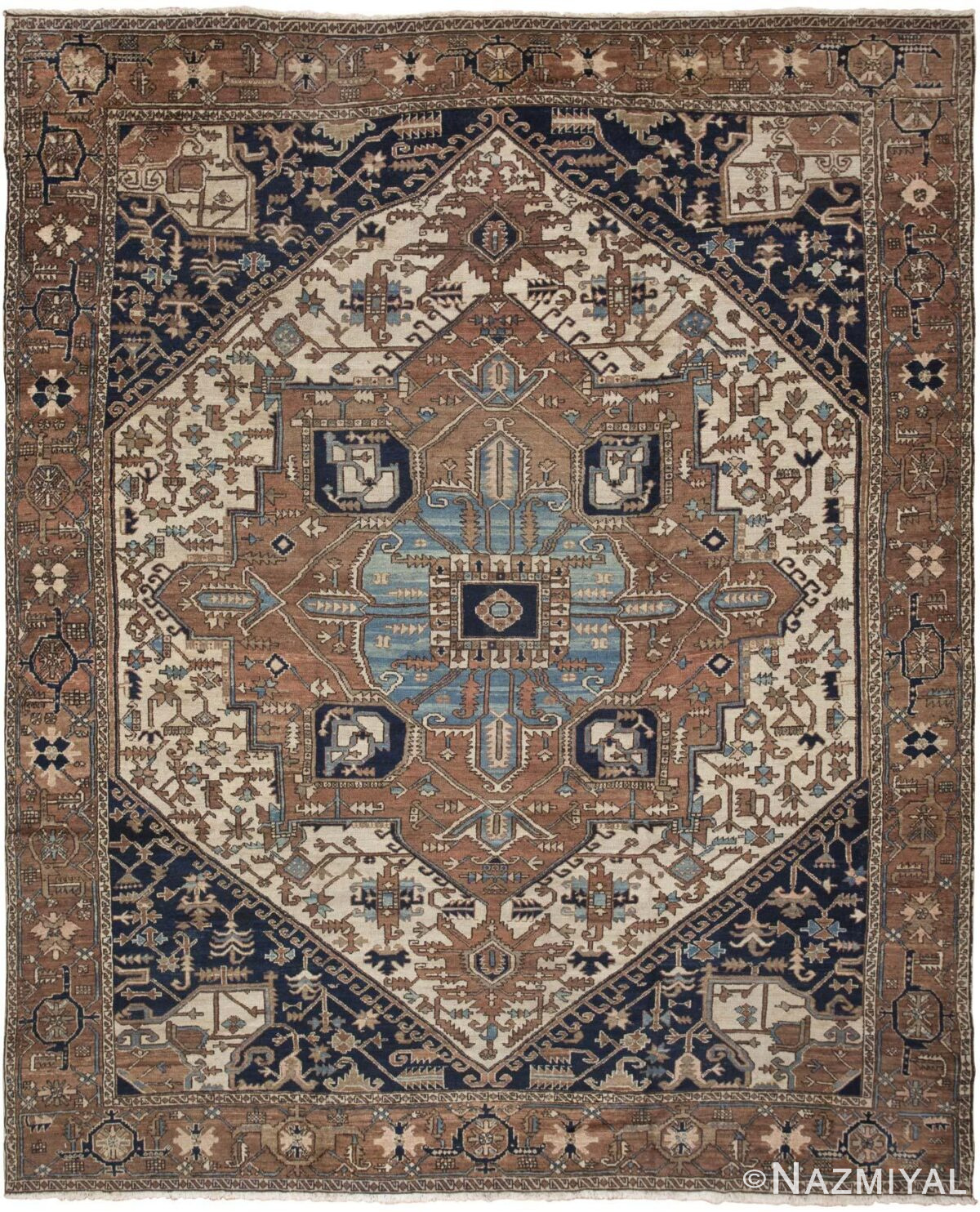 Antique Heriz Rug 46282 Detail/Large View