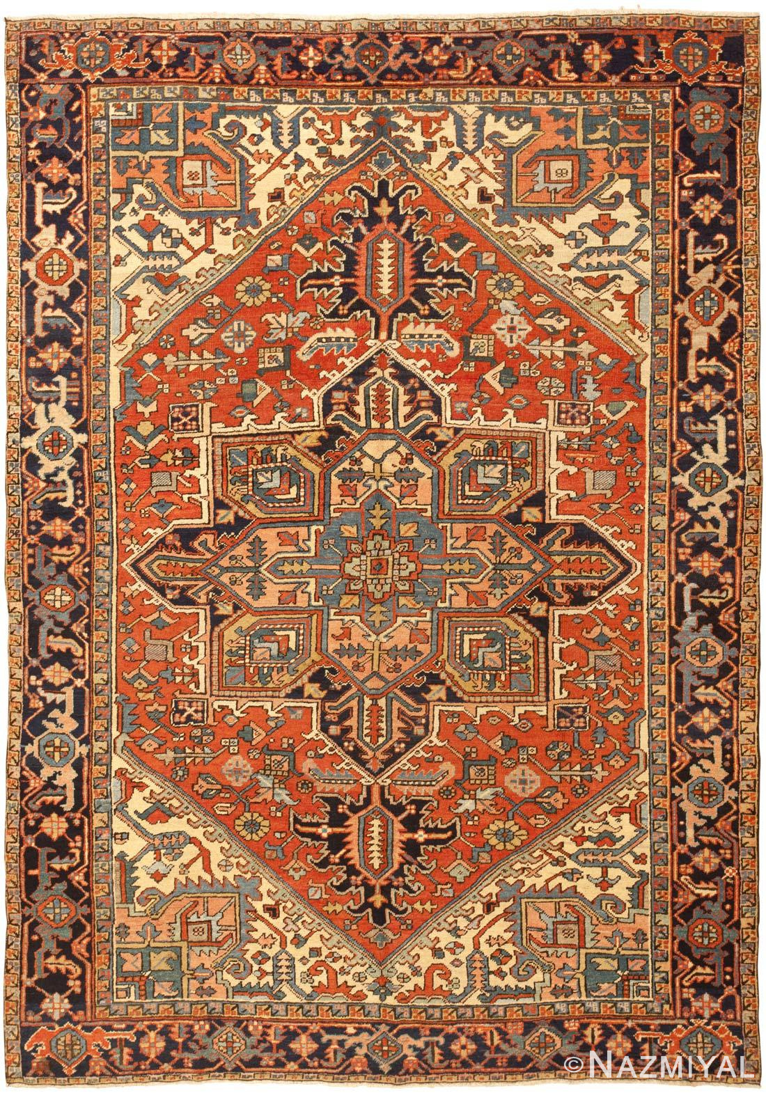 Antique Heriz Rug 46290 Detail/Large View