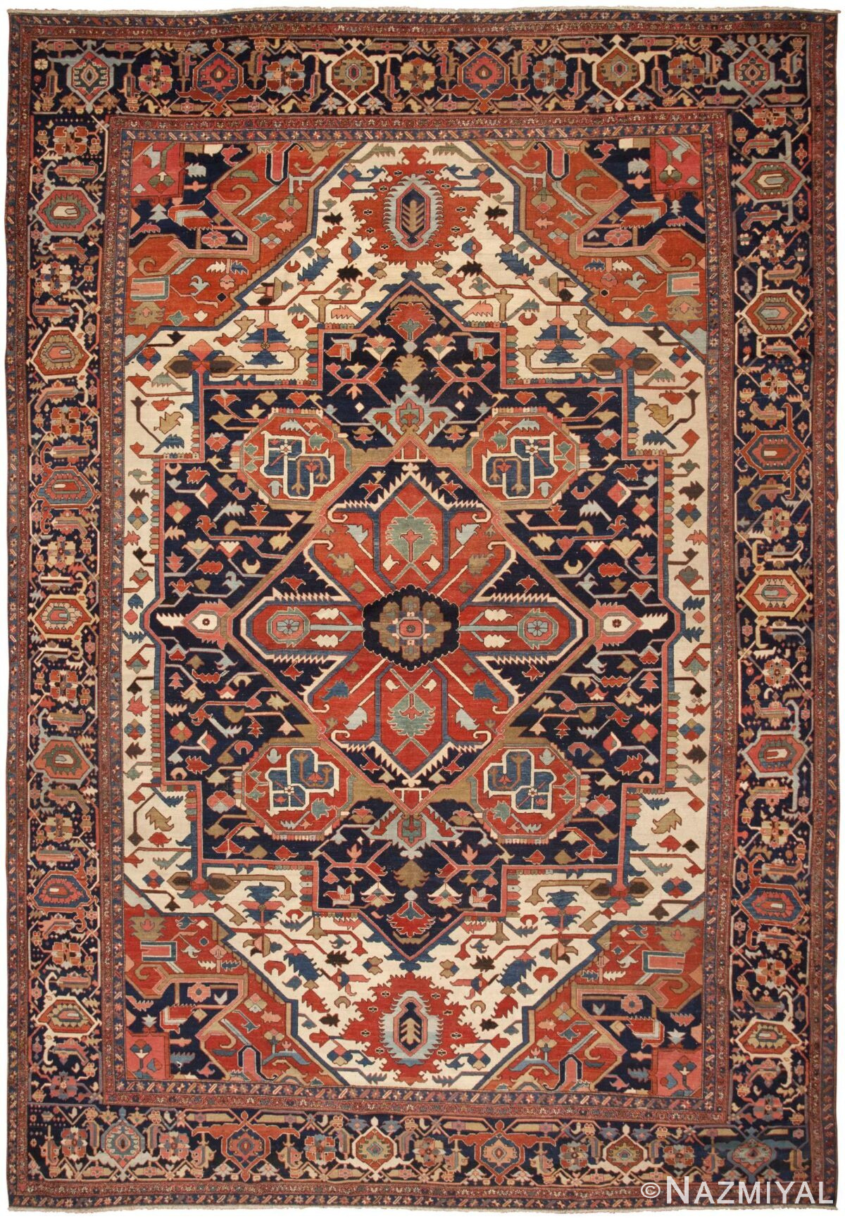 Antique Serapi Rug 46292 Detail/Large View