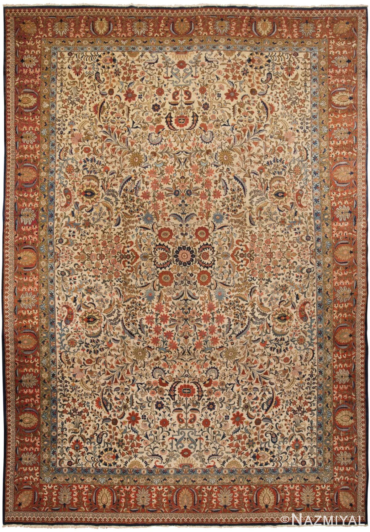 Antique Tabriz Persian Rug 46293 Nazmiyal Antique Rugs