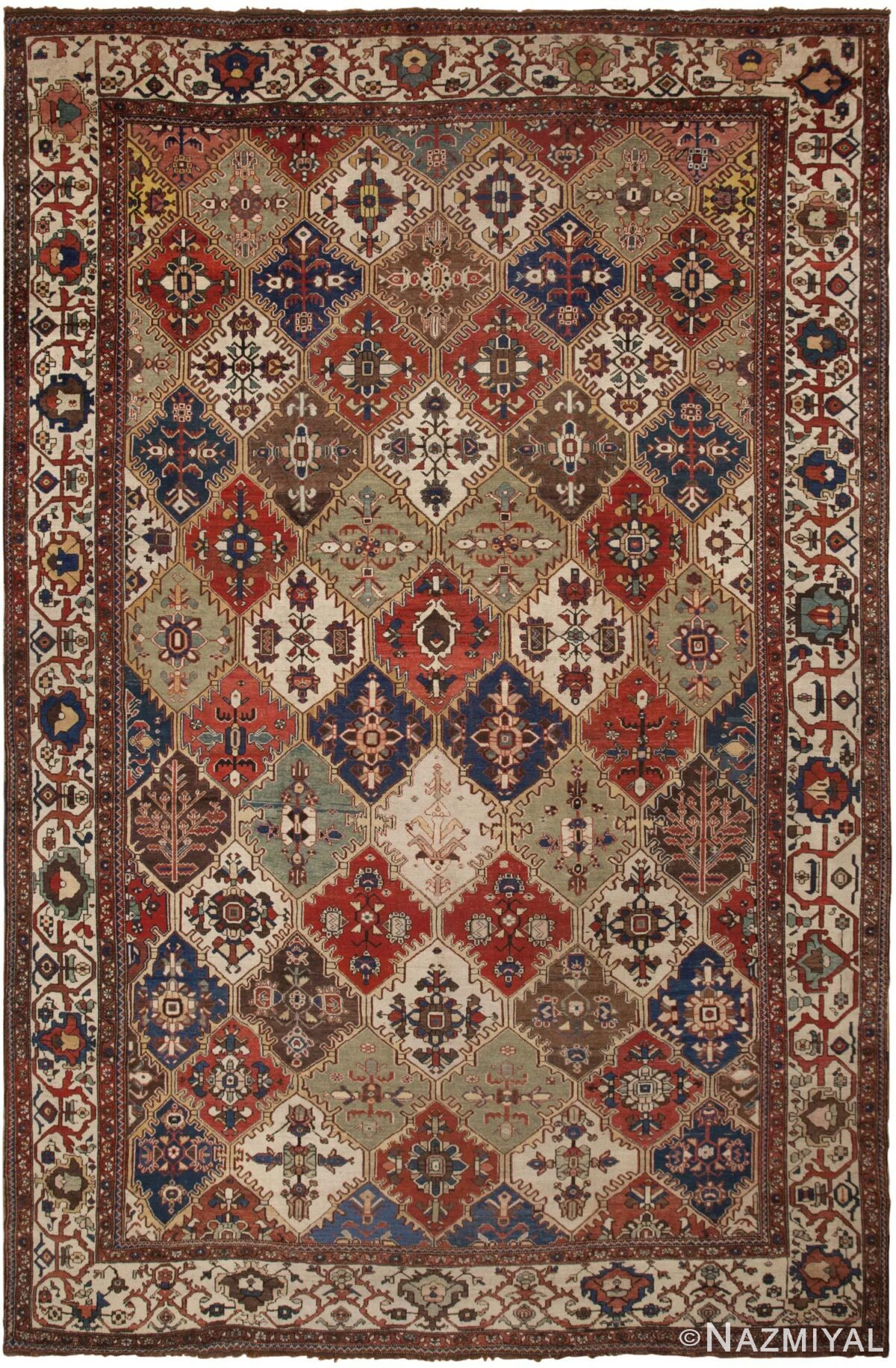 Antique Bakhtiari Rug 46294 Detail/Large View