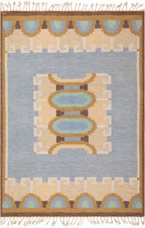 Vintage Swedish Kilim Rug 46312 Detail/Large View