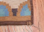 Vintage Swedish Kilim rug by Ingegerd Silow 46312 artist signature Nazmiyal
