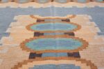 Vintage Swedish Kilim rug by Ingegerd Silow 46312 colorful geometric field Nazmiyal