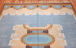 Vintage Swedish Kilim rug by Ingegerd Silow 46312 geometric top Nazmiyal