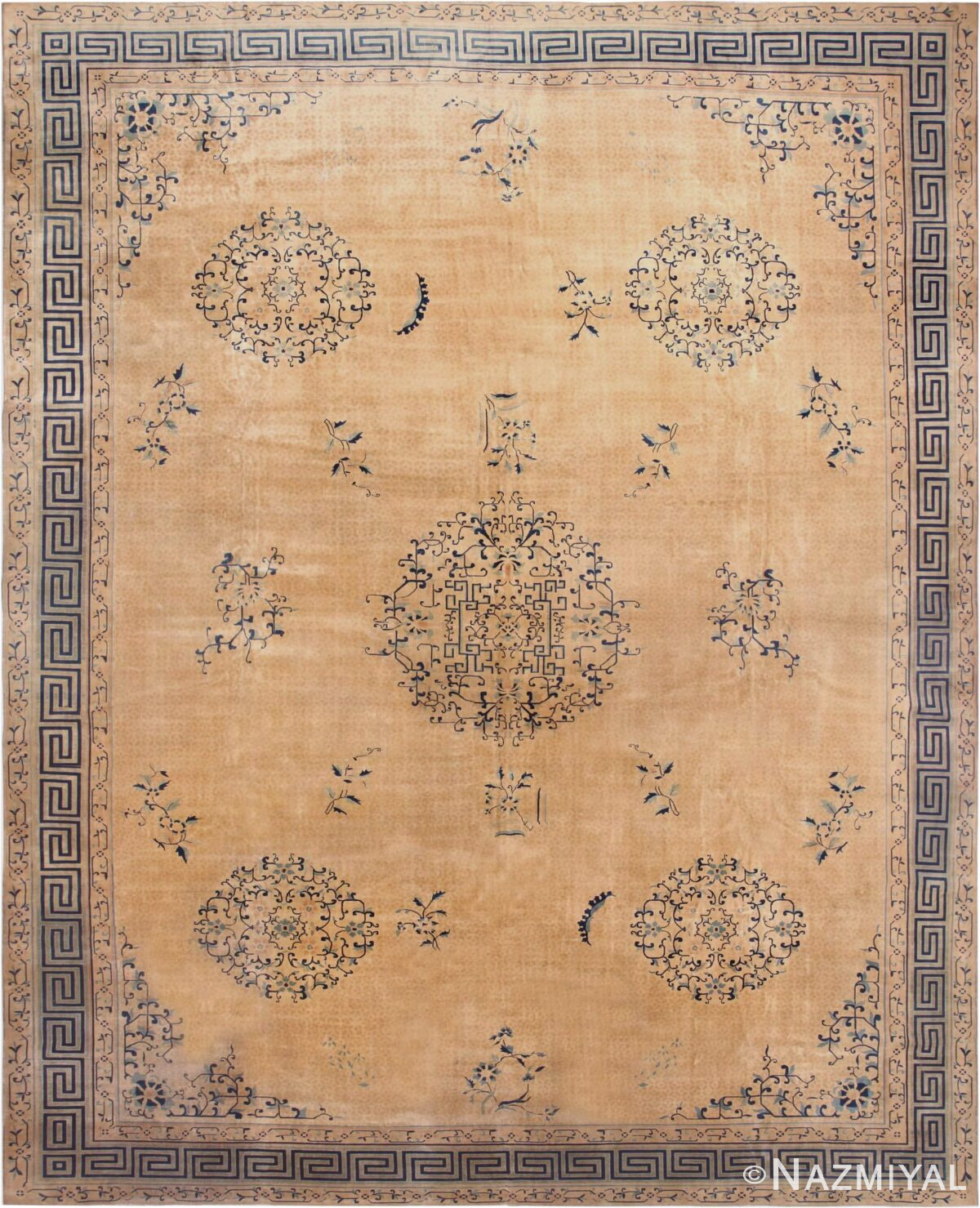 Large Size Antique Chinese Rug #44469 by Nazmiyal Antique Rugs