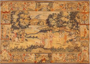 Antique Flemish Tapestry Rug #46403 by Nazmiyal Antique Rugs