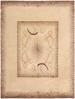 Vintage French Deco Rug 46379 Detail/Large View