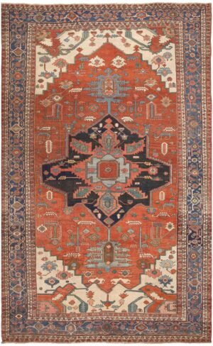 Antique Persian Serapi Rug 46382 Detail/Large View
