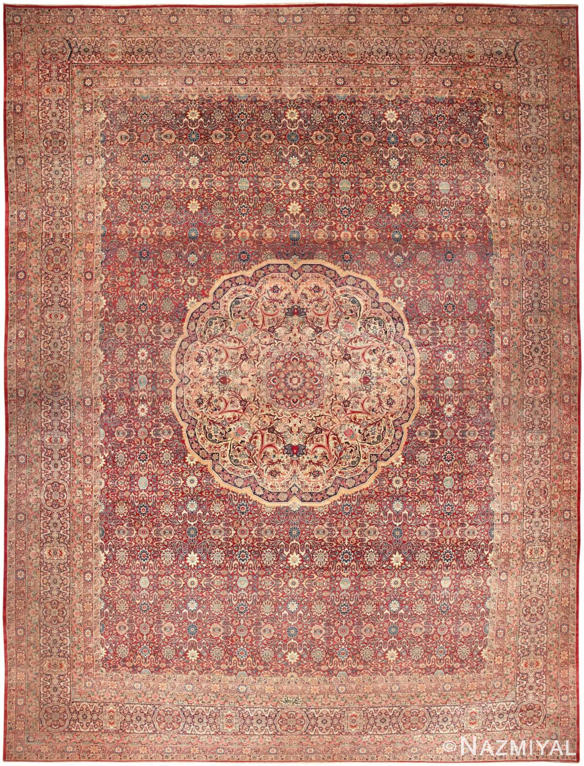 antique persian kerman rug 46400 Nazmiyal
