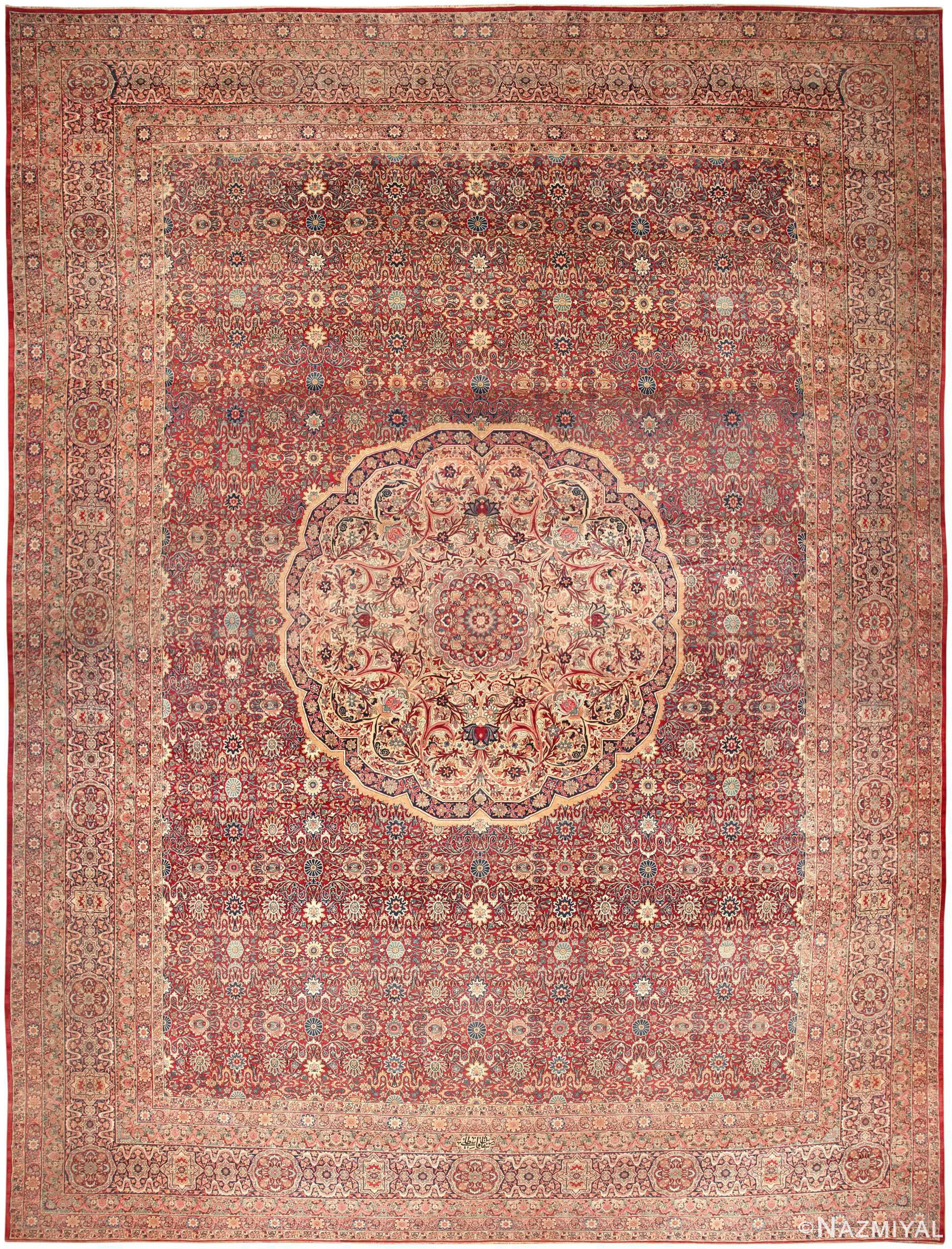 antique persian kerman rug 46400 Nazmiyal