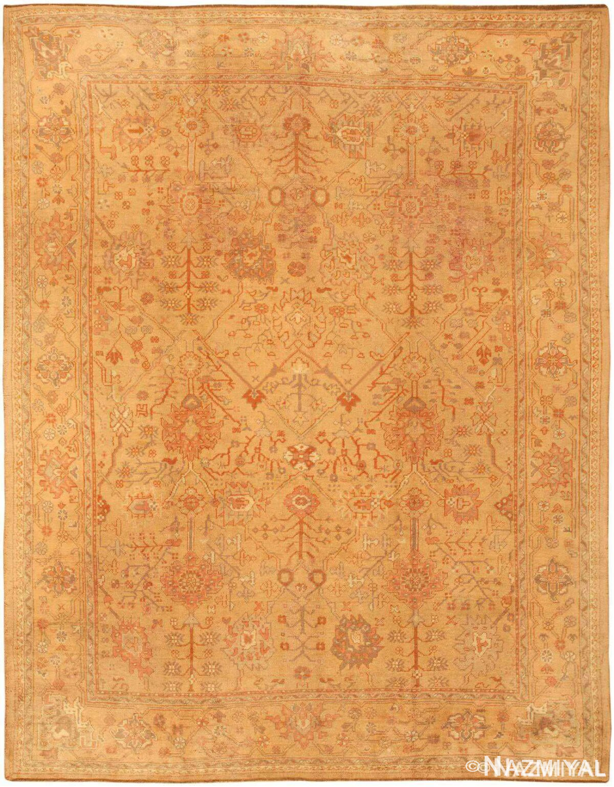 Antique Turkish Oushak Rug #46272 by Nazmiyal Antique Rugs