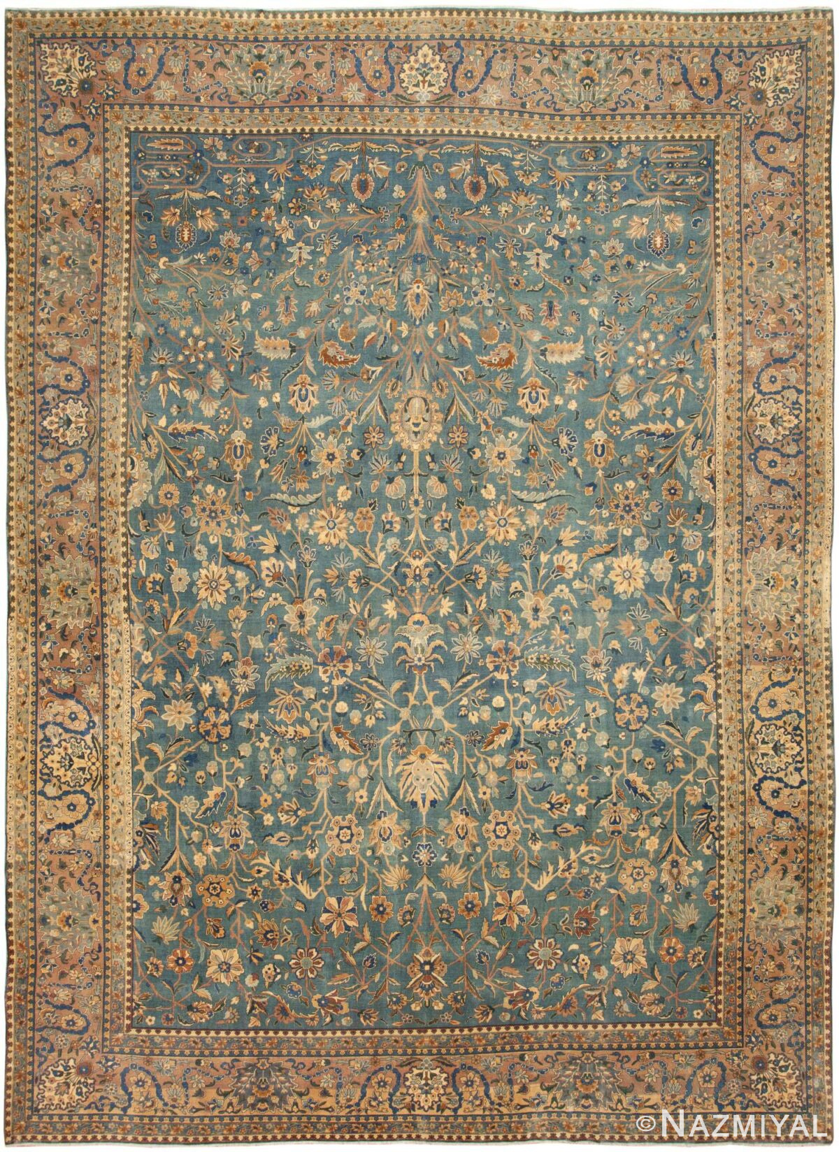 Antique Kashan Persian Rug 43627 Detail/Large View
